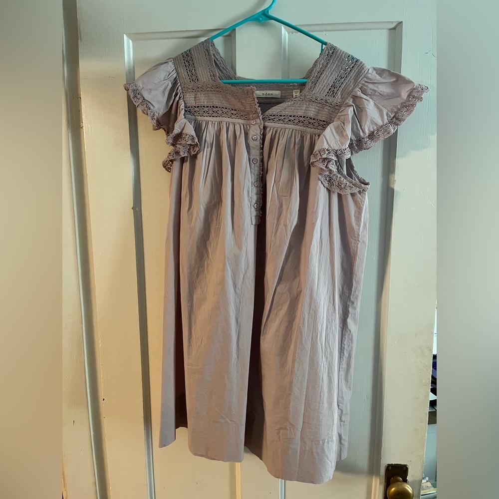 Doen Lavender Ruffle Sleeve Dress